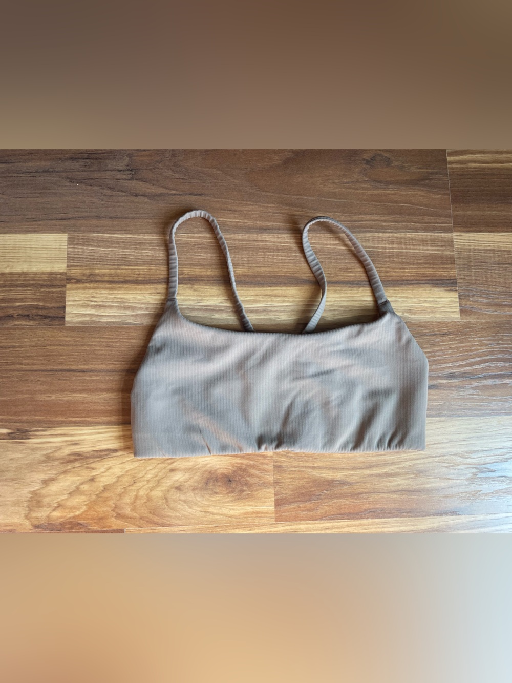 Lululemon Taupe Ribbed Sports Bra Size 6
